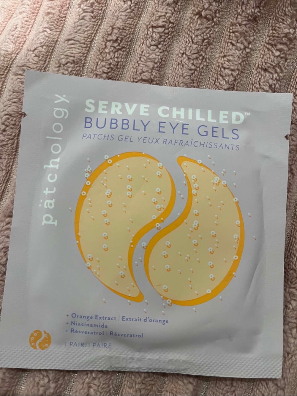 4 pc Patchology Serve Chilled Bubbly Eye Gels - Yellow/Orange